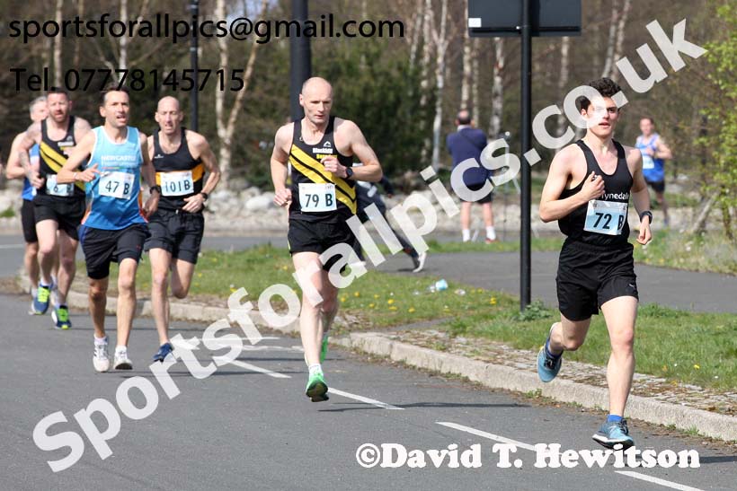 Senior mens 2019 Elswick Harirers Good Friday Road Relay, Newburn, Newcastle. Photo:  David T. Hewitson/Sports for All Pics